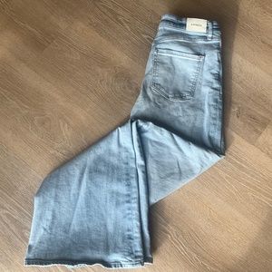 Express women’s, 70’s flare mid rise jeans, mid rise, light wash